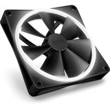 Nzxt f140 rgb duo ventilator (sort, 140 x 140 x 25 mm, pwm, uden controller)