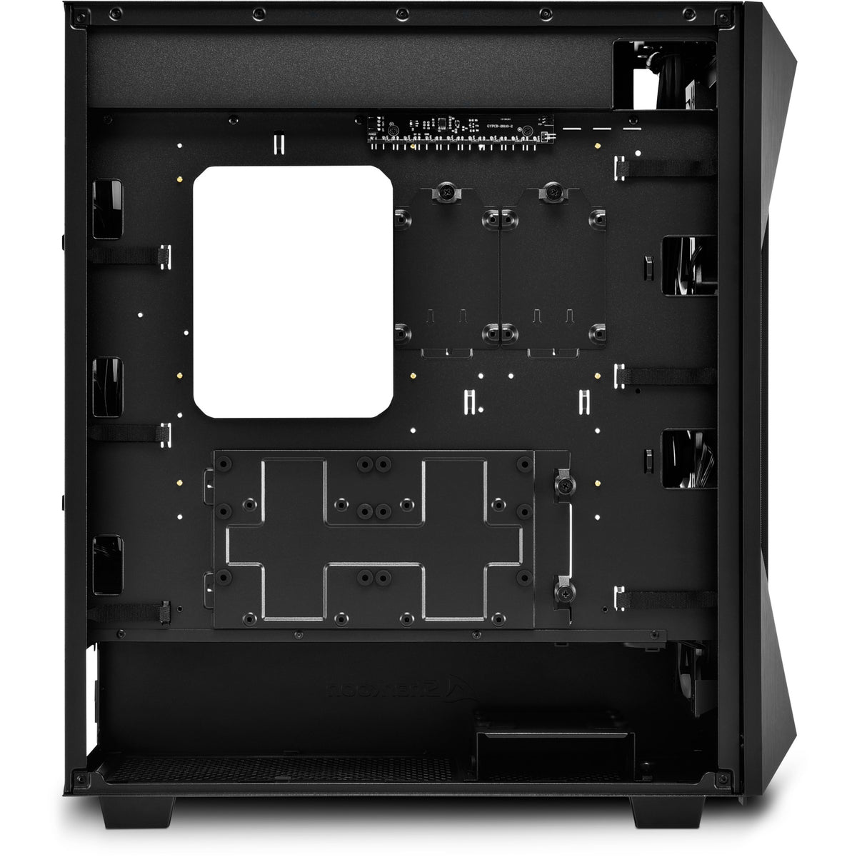 Sharkoon rev300 midi tårnhus (sort | 4x USB-A | 1x USB-C | RGB | hærdet glas)