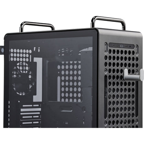 Cooler master qube 540 stardust iron midi tower behuizing (zwart | 2x usb-a | 1x usb-c | tempered glass)