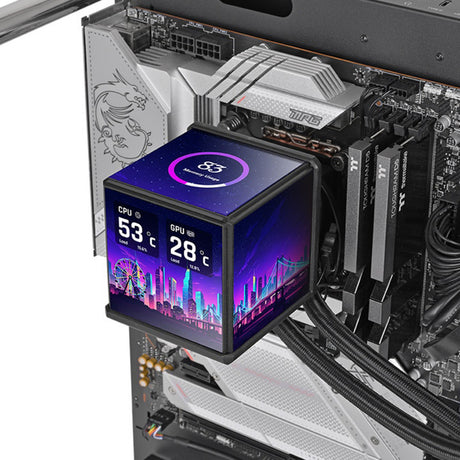 Thermaltake minecube 360 ultra argb sync aio liquid cooler waterkoeling (zwart)