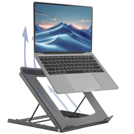 Act connectivity laptop stativ, foldbar, højdejusterbar i 5 positioner (sort)