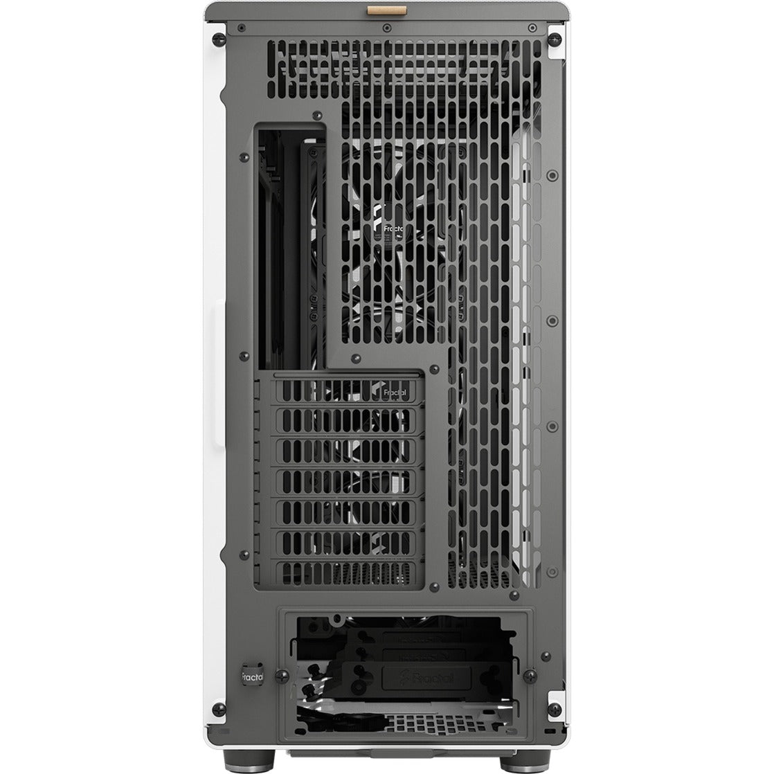 Fractal design nord xl midi tårnhus (hvid træfarve | 2x USB-A | 1x USB-C | hærdet glas)