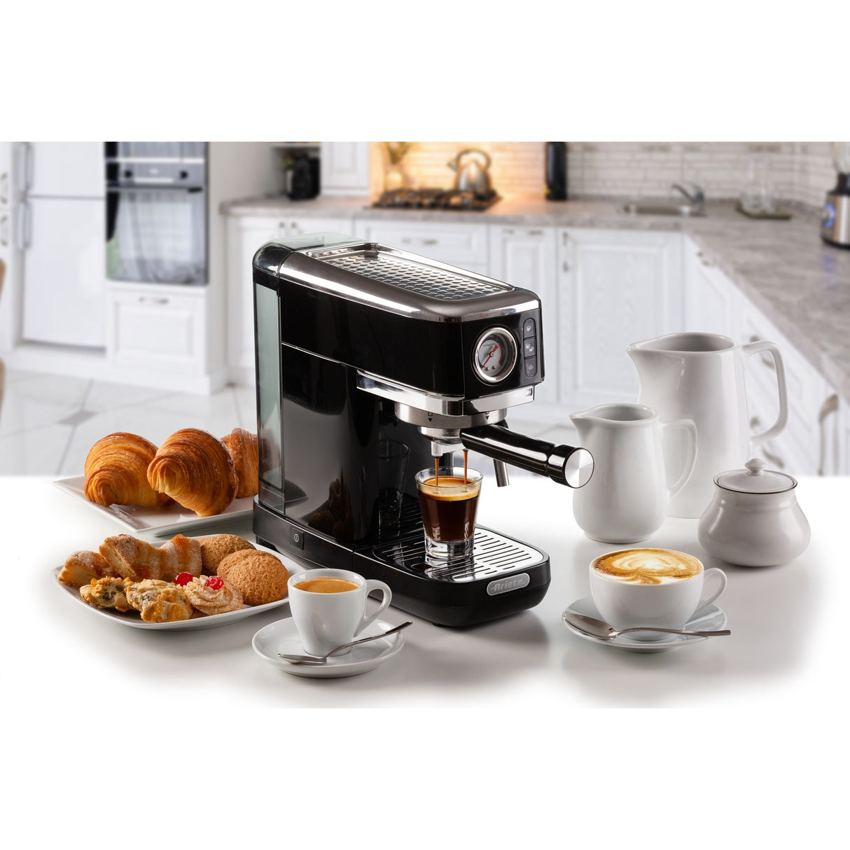 Ariete moderna espresso slim 1381 12 espressomaskine (sort)