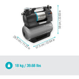 Gardena trykpumpe 6300 silentcomfort (grå rustfrit stål, Bluetooth)