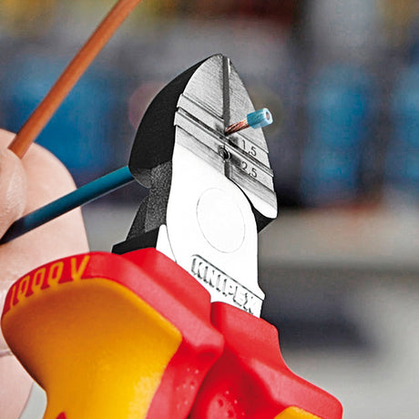 Knipex diagonal afisoleringstang 1426160 skæretang (rød gul)