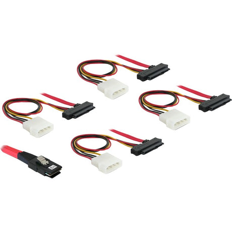 Delock mini SAS 36-pin > 4x SAS 29-pin adapter (rød, 0,5 meter)