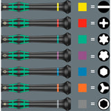 Wera 2067 6 elektronik torx bo skruetrækkersæt + stativ (sort grøn, 6-delt)