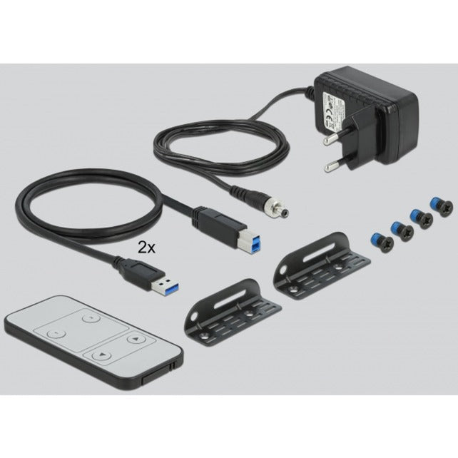 Delock displayport 1,4 kvm switch 8k 30hz med USB 3.0 og audio kvm switch