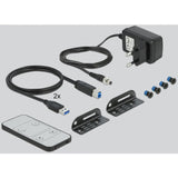 Delock displayport 1,4 kvm switch 8k 30hz med USB 3.0 og audio kvm switch