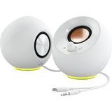 Creative Pebble SE PC-højttaler (hvid, Bluetooth, USB-C, AUX, RGB)