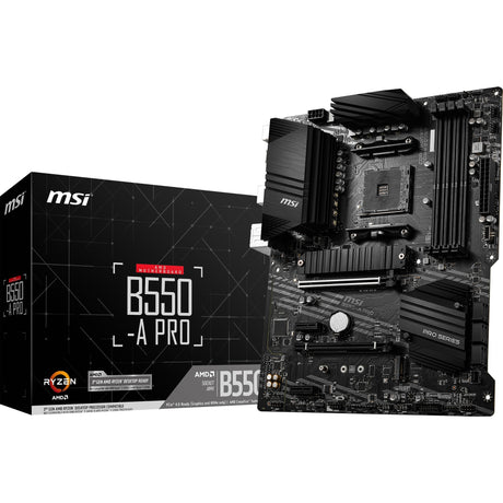 MSI B550-A Pro Socket AM4 bundkort (sort, RAID, GB-LAN, lyd, ATX)