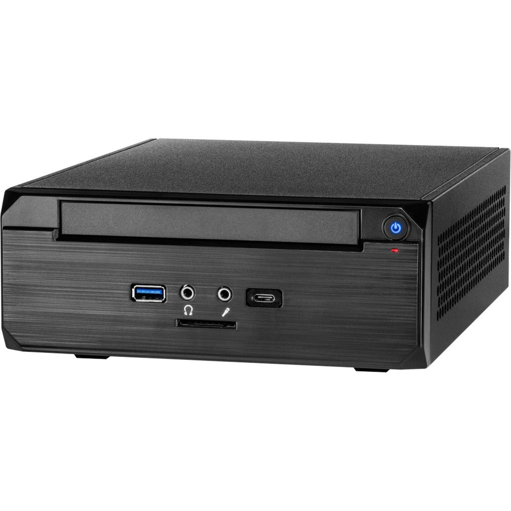 Inter-tech ITX MW-02 II HTPC-hus (sort | 1x USB-A | 1x USB-C)