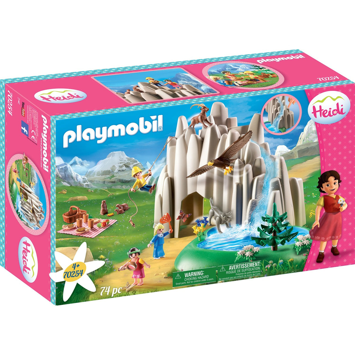 Playmobil Heidi - Heidi, Peter og Clara ved Crystal Lake byggelegetøj (70254)