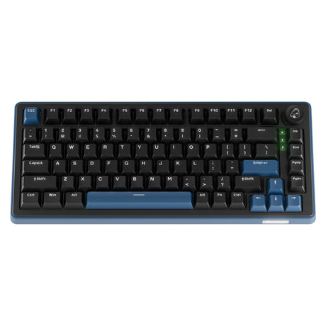 Ducky ok-m-75 rgb mechanisch toetsenbord (zwart, us lay-out (qwerty), ktt linear, 75%, rgb, hot-swap, pbt, 2.4 ghz | bluetooth | usb-c)