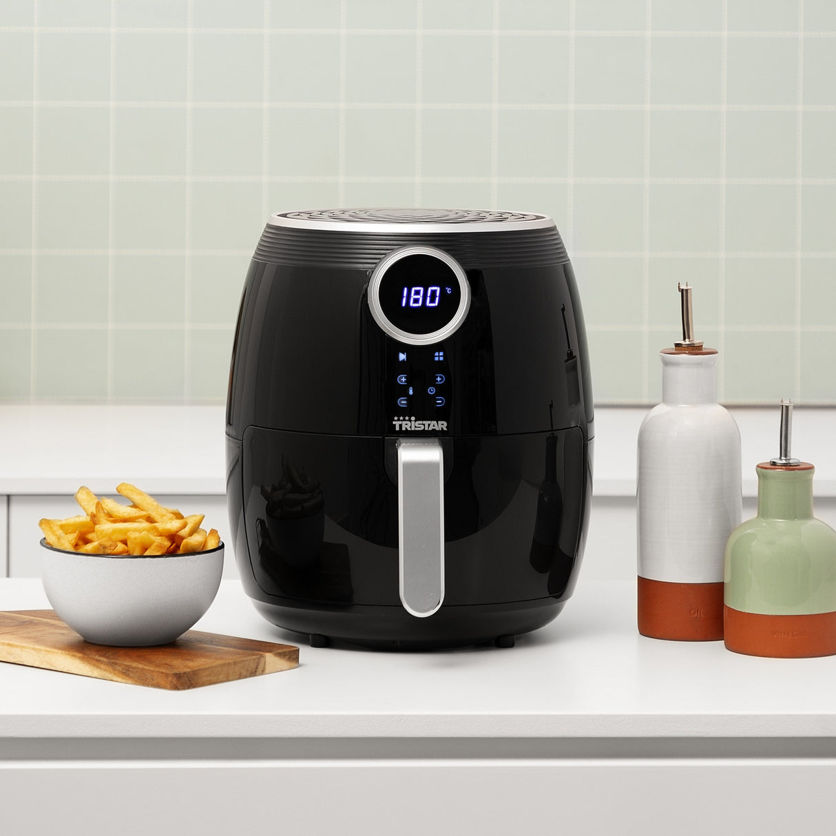 Tristar fr-6956 digital sprød frituregryde varmluftfriture (sort, 4,5 liter)