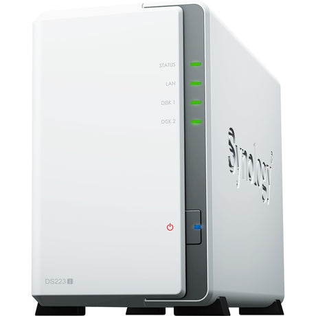 Synology disk station ds223j nas (hvid, 2x USB 3.2 gen 1)