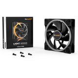 Vær stille! light wings pwm rgb case ventilator (sort, 120 x 120 x 25 mm)