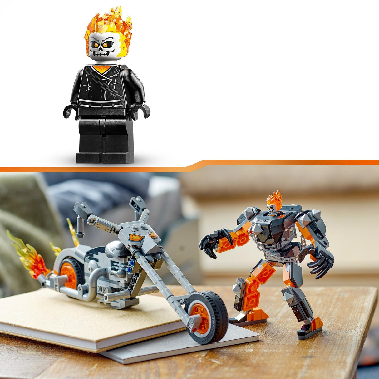 Lego marvel - ghost rider mech motorcykel byggelegetøj (76245)