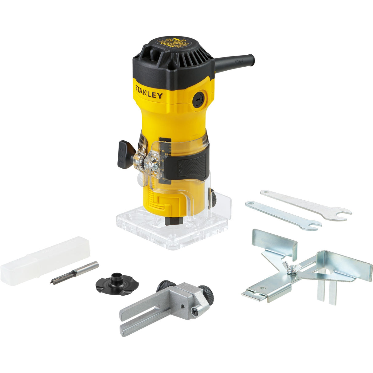 Stanley 550w kantfræser (gul sort)