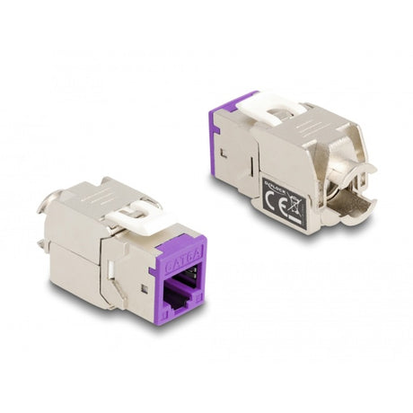 Delock keystone modul rj45 jack til lsa cat 6a værktøjsfrit, 8 stykker (flerfarvet)