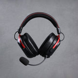 Mchose s9 pro trådløst over-ear gaming headset (sort rød, pc laptop playstation switch smartphone, 2,4 g bluetooth kablet type-c)