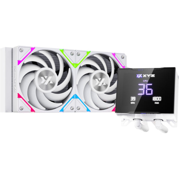 Xyz pc gear hydrotemp aio 240 vandkøling (hvid, argb, pwm)