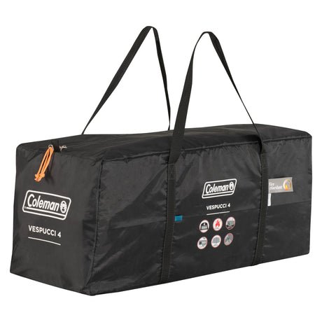 Coleman vespucci 4 tent - 4 persoons tunneltent – uv guard spf50 zonbescherming – ventilatie – geïntegreerd grondzeil - grijs blauw