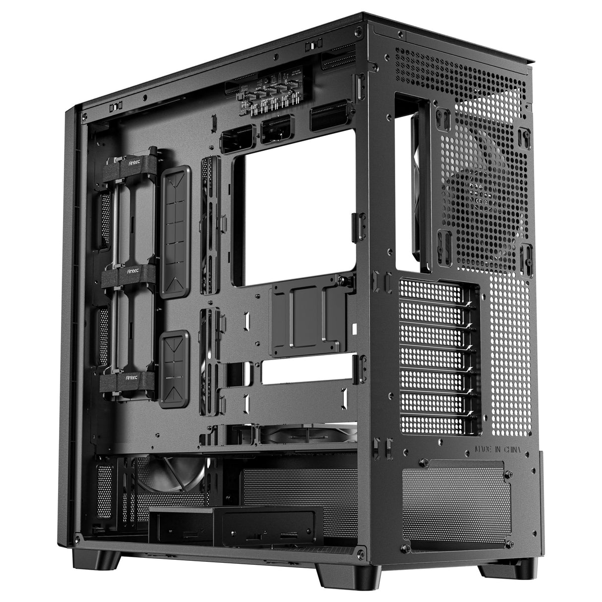 Antec Flux Midi Tower-hus (sort | 2x USB-A | 1x USB-C | hærdet glas)