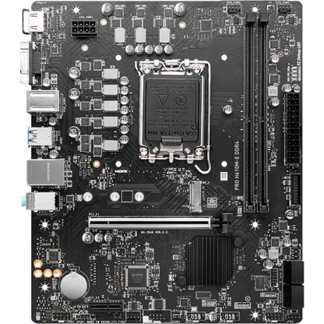 MSI Pro H610M-E DDR4 Socket 1700 bundkort (sort, GB-LAN, lyd, µATX)