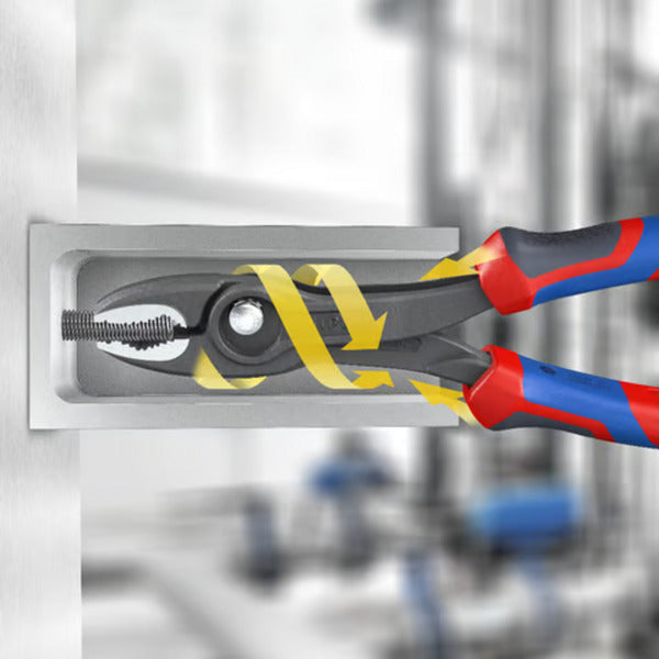 Knipex greb foran | længde 200 mm | polerede flerkomponentskeder | sort fosfateret | 1 stk - 82 02 200 - 82 02 200