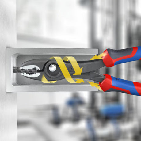 Knipex greb foran | længde 200 mm | polerede flerkomponentskeder | sort fosfateret | 1 stk - 82 02 200 - 82 02 200