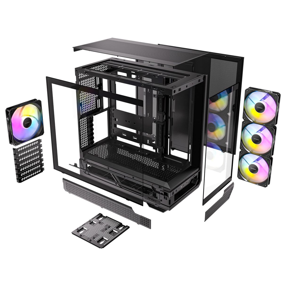 Antec c7 argb midi tårnhus (sort | 2x USB-A | 1x USB-C | hærdet glas)