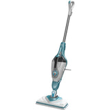Black+decker bhsm1610dsm 1600w dampmoppe med steammitte, deltafod og 15 tilbehørs damprenser (hvid blå-grå)