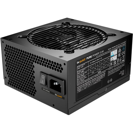 Vær stille! ren effekt 13 m modulær 650 watt strømforsyning (sort, 1x 12v-2x6, 2x pcie)