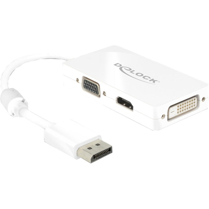 Delock displayport > vga hdmi dvi-adapter (hvid, 0,16 meter)