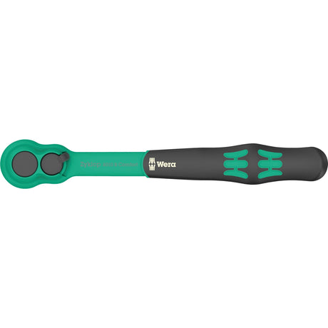 Wera 8010 b zyklop komfort skralde (sort grøn, med koblingspal og 3 8 drev)