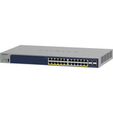 Netgear 24-ports gigabit ethernet poe+ smart switch med 4 sfp-porte (gs728tppv3)
