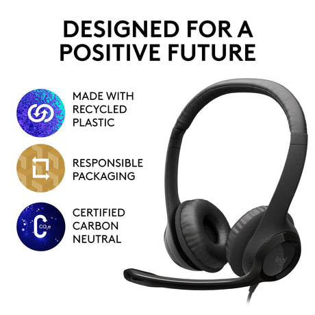 Headset logitec h390 usb sort