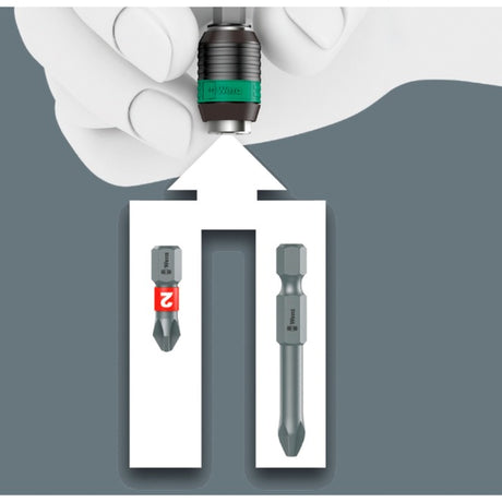Wera bit-safe 61 universal 1, 61-delt bit sæt (sort grøn)