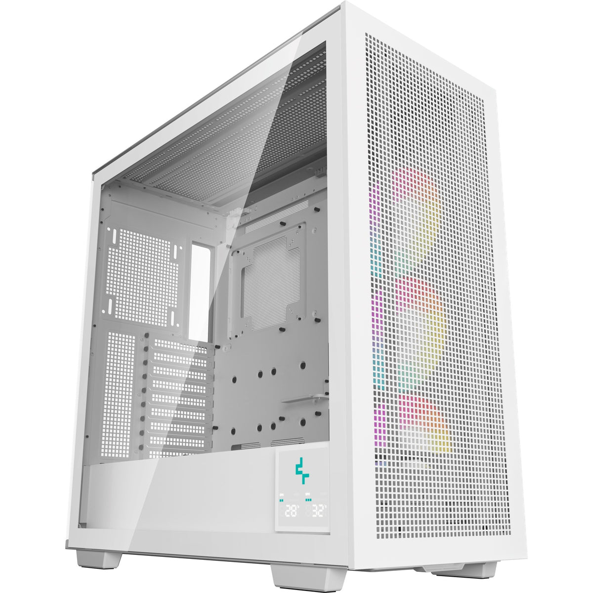 Deepcool morpheus midi tårnhus (hvid | 4x USB-A | 1x USB-C | RGB | hærdet glas)