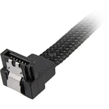 Sharkoon sata iii 90°-sleeve-kabel (sort, 0,75 meter)