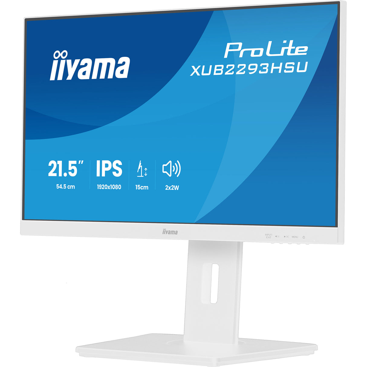 Iiyama prolite xub2293hsu-w7 21.5 skærm (hvid (mat), HDMI, skærmport, 2x USB-A)