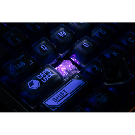 8bitdo retro 87 mekanisk tastatur - mecha break (sort, us layout (qwerty), kailh box jellyfish pro glaze, 80% (tkl), abs keycaps, hot-swap, bluetooth le 5.0, trådløs 2.4ghz, usb)