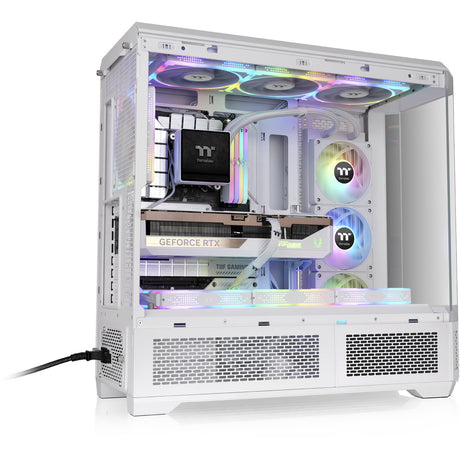Thermaltake view 600 tg snow big tower behuizing (wit | 2x usb-a | 1x usb-c | tempered glass)