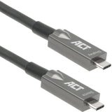 Act tilslutning USB-C 3.2 gen2 aktivt optisk kabel (AOC) tilslutningskabel (grå sort, 5 meter)
