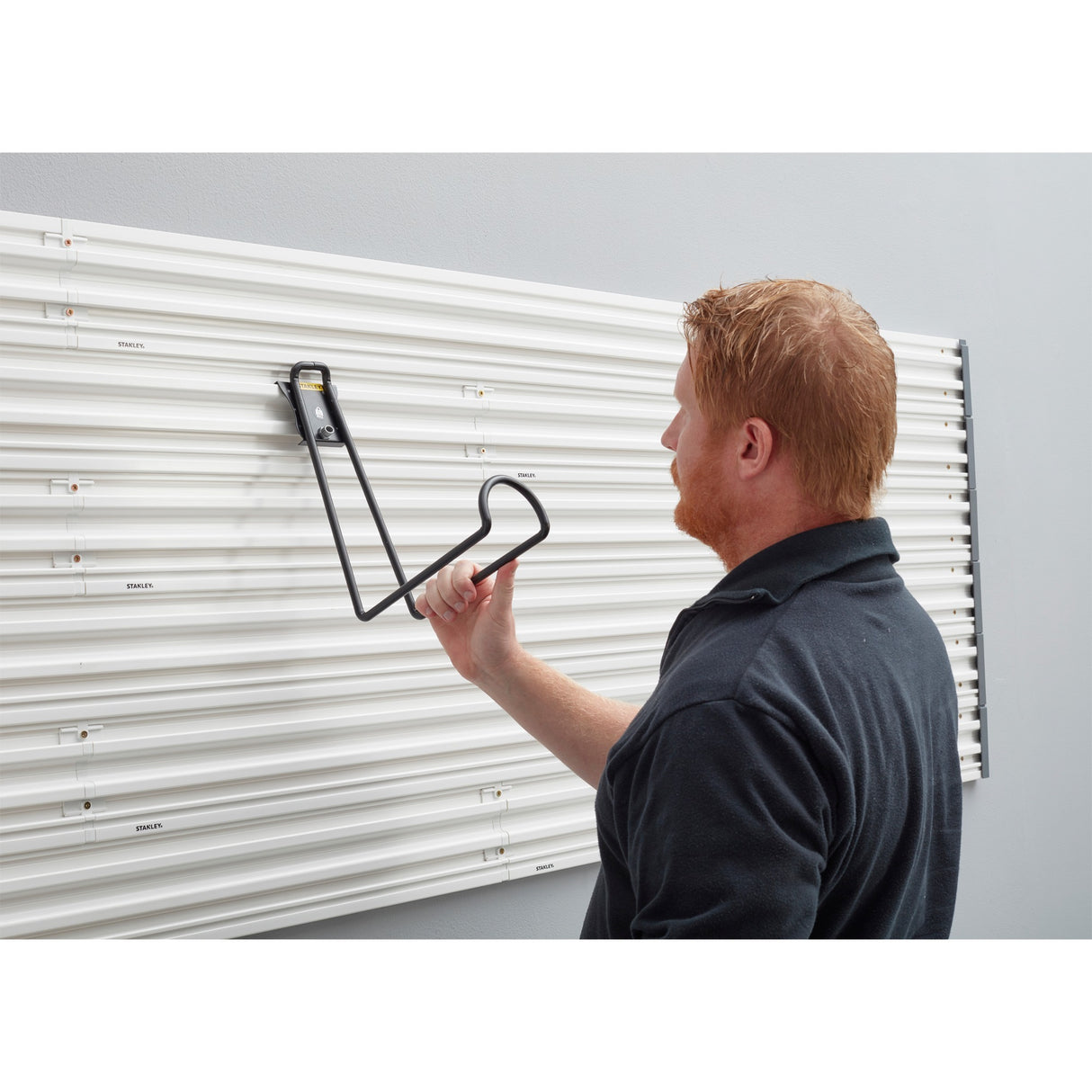 Stanley track wall - stigekrogholder (sort)