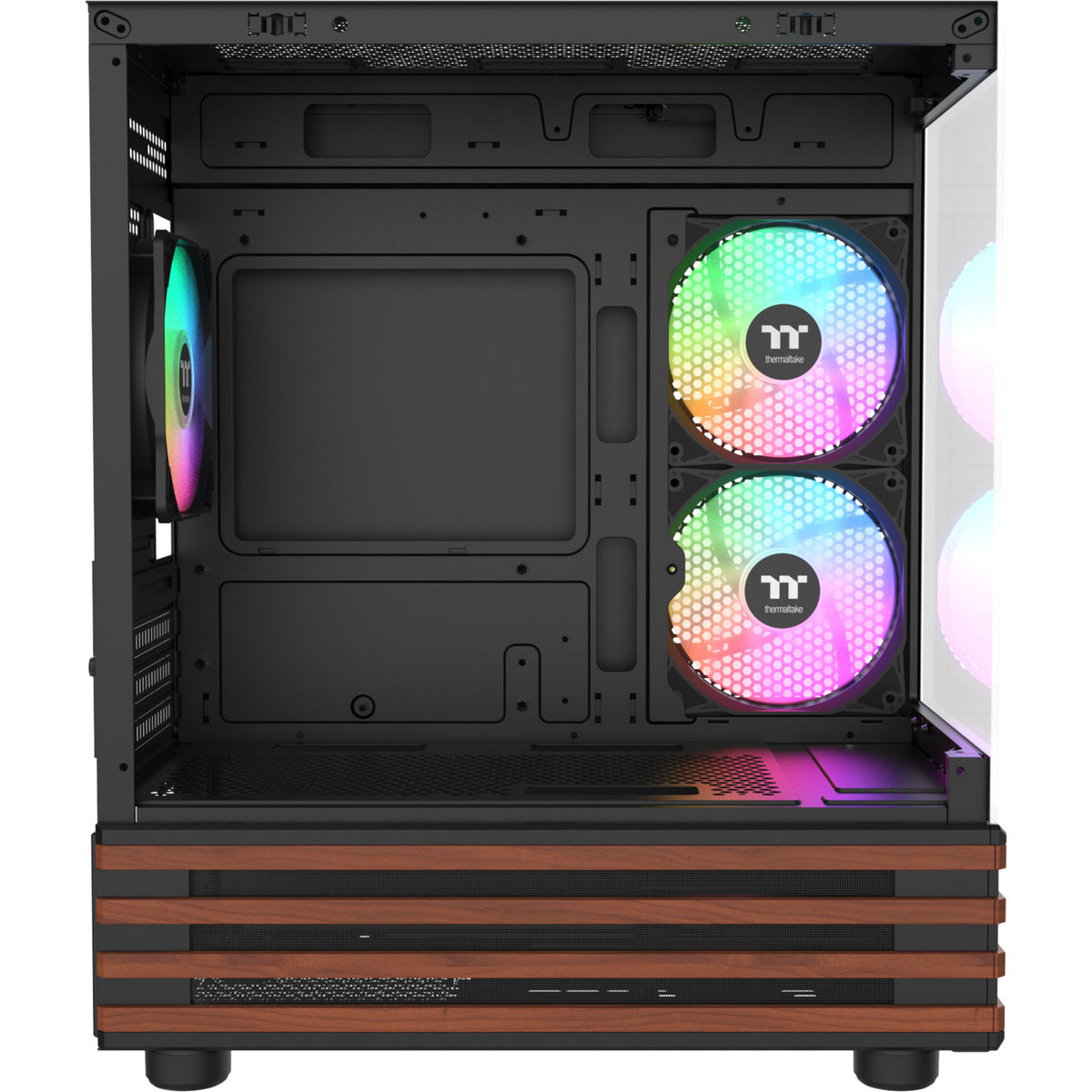 Thermaltake view 170 ws argb mini tårnhus (sort træ farve | 2x usb-a | rgb | vindue)