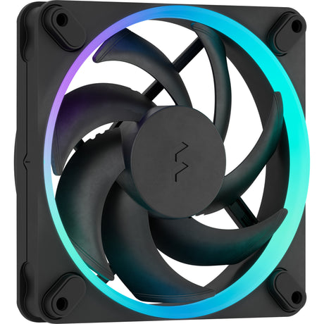 Fractal design momentum 12 rgb kabinet blæser (sort, 120 x 120 x 25 mm, pwm)