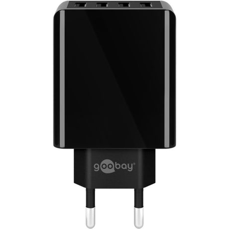 Goobay 4-vejs USB-oplader (30 W) (sort)
