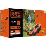 Black+decker bcmw3318l2-qw 2x 18v plæneklipper (orange sort, 2x 18v 2,5ah batteri og oplader inkluderet)